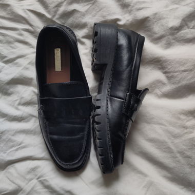 Black Leather Loafers
