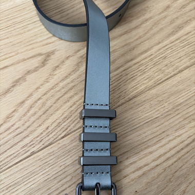 Silver Leather Belt