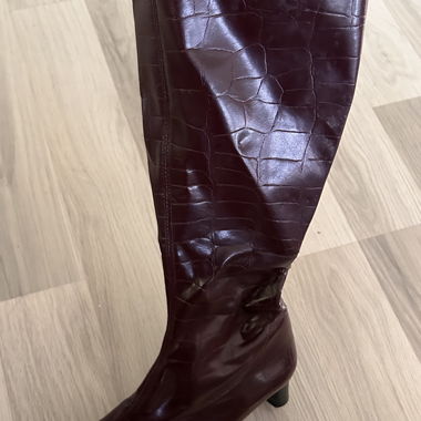 Burgundy Heeled Boots
