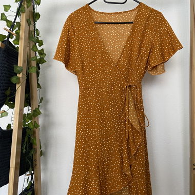 Robe portefeuille à pois