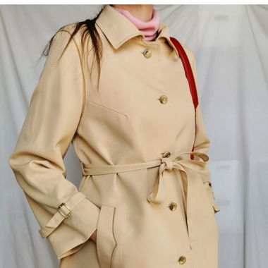 Caffelatte 100% wool vintage trenchcoat