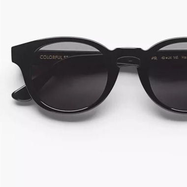 Colorful Standard Sunglass 12 Deep Black Solid