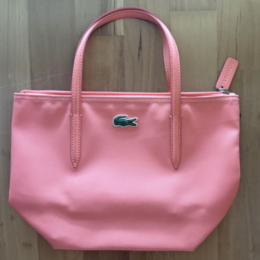Borsa a mano Lacoste rosa 