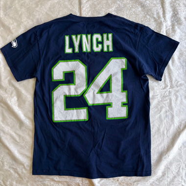 2013 Lynch 24 Seahawks thick seamless knitted tee
