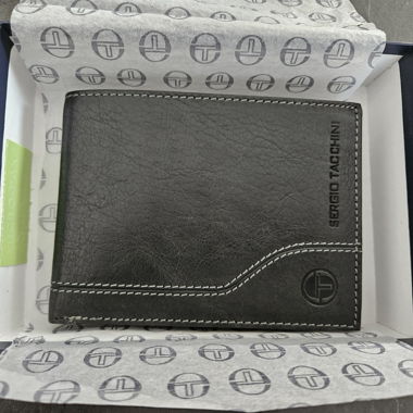 Portafoglio Sergio Tacchini in pelle nera