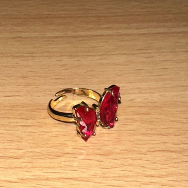 pink butterfly golden ring