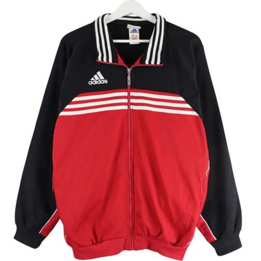 Adidas red and black track jacket 