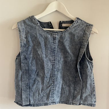 Crop Top in Jeansoptik