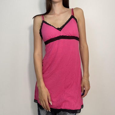 Pink and black dress