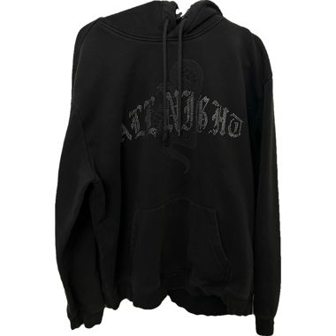 Heavyweight Black Rhinestone Hoodie
