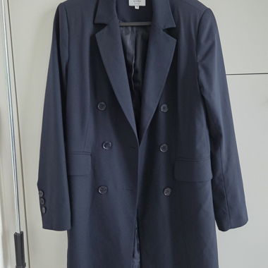 Manteau-Blazer bleu marine, long
