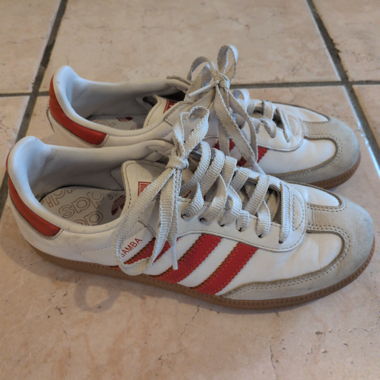 Sneakers Adidas Samba bianche e rosse 37