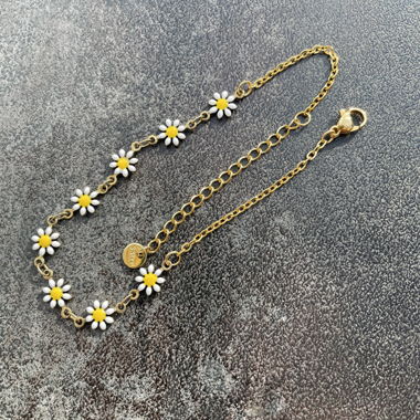 Collier de fleurs - acier inoxydable