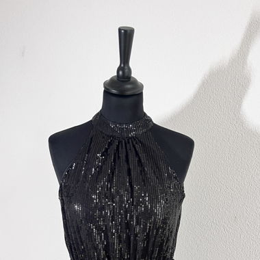 Robe de soirée pailletée noir