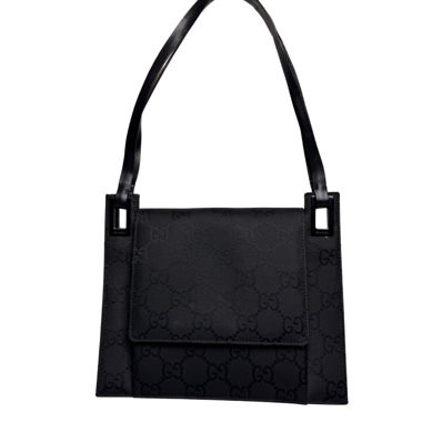 Borsa a tracolla GUCCI Vintage con monogramma GG nera