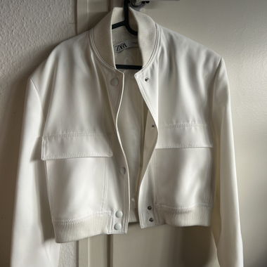 Veste courte blanche Zara XS