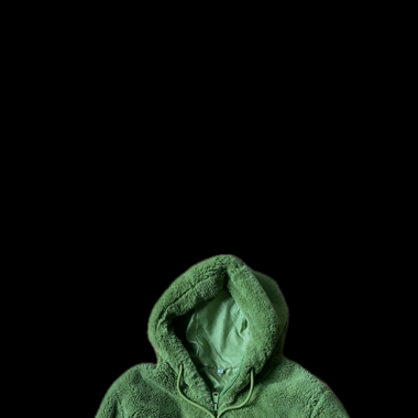 Grüne flauschige Jacke