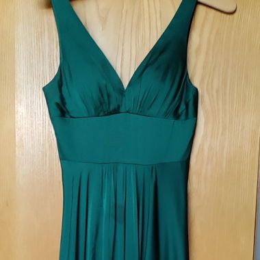Abito lungo da sera verde scuro