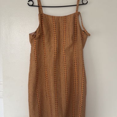 Patterned spaghetti strap dress