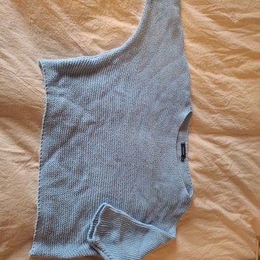TODAY Blue Knit Poncho