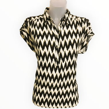 GARCIA Bluse – Schwarz-Weiss, Gr. XS