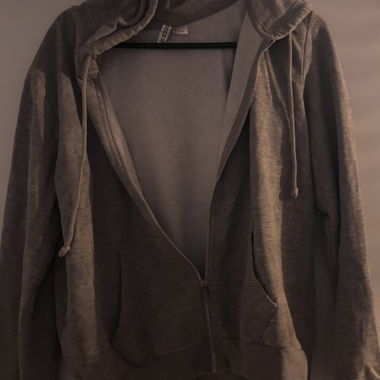 Giacca con cappuccio grigia H&M con zip