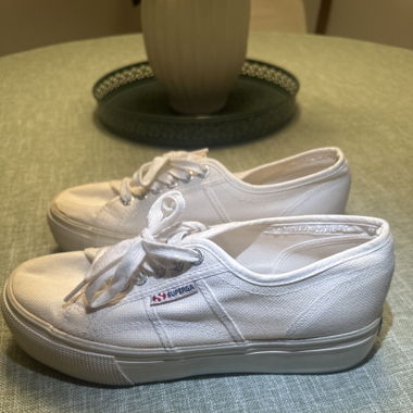 Superga Sneaker weiss mit Plateau