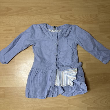 Giacca lunga in denim blu per bambino