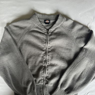 Dickies graue Strickjacke mit Reissverschluss