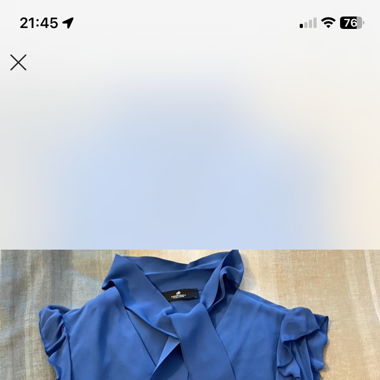 Compagnia Italia - Top en soie bleu foncé