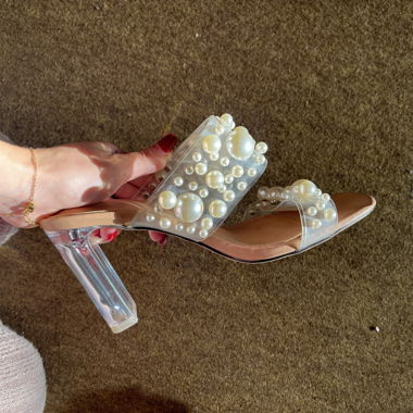 Wunderschöne Perlen High Heels / Pumps