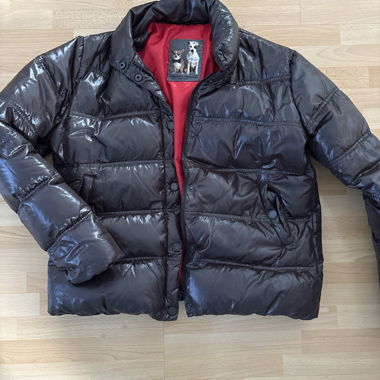 Doudoune matelassée brillante marron foncé New York, petite