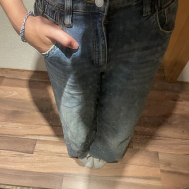 Wide dark blue jeans 158