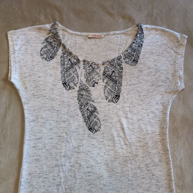 T-shirt gris Plume
