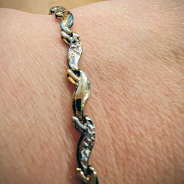 14k gold bicolor bracelet