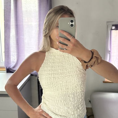 Cream halter top