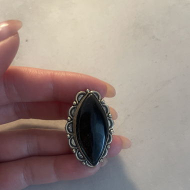 Large boho adjustable ring