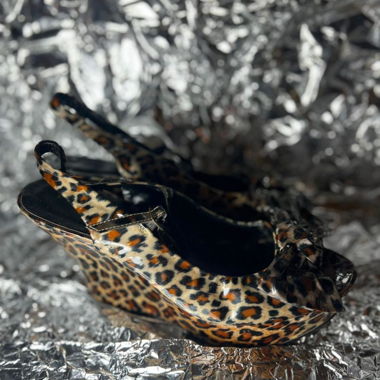 SHINY Y2K CHEETAH THEMED HIGH HEELS