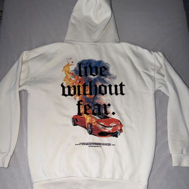 White Black Squad Oversized Hoodie