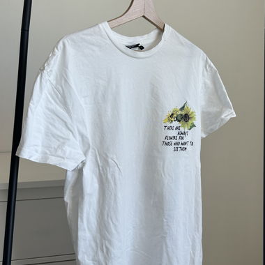 White T-Shirt Sunflowers