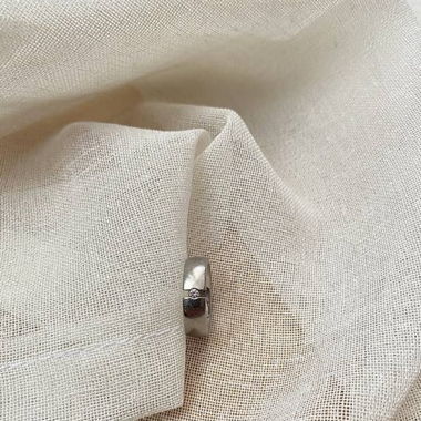 Ring Titan silber Diamant 0.05ct weiss