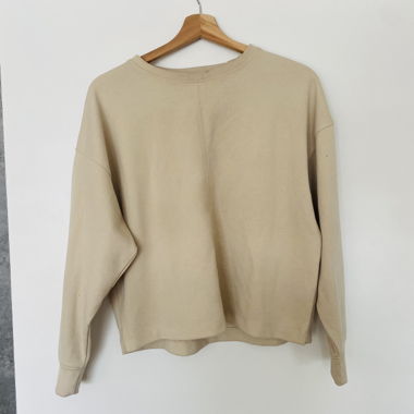 Cream Mango crew neck sweatshirt