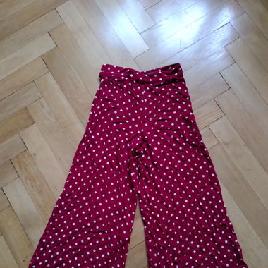 Wide leg high waist Stoffhose