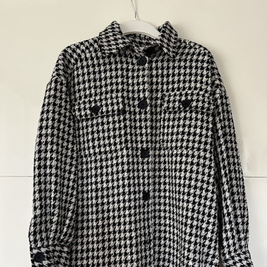 Chemise à motif pied-de-poule