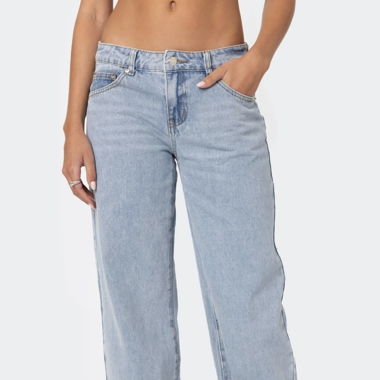 edikted Raelynn Washed Low Rise Jeans