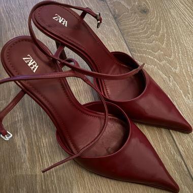 Décolleté slingback Zara bordeaux