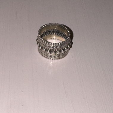 Bague large en argent