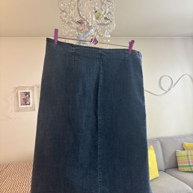 Jupe en jean midi stretch