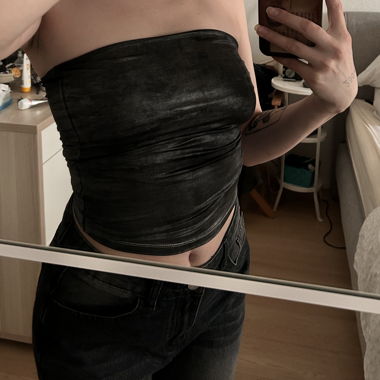 Black Bandeau Top
