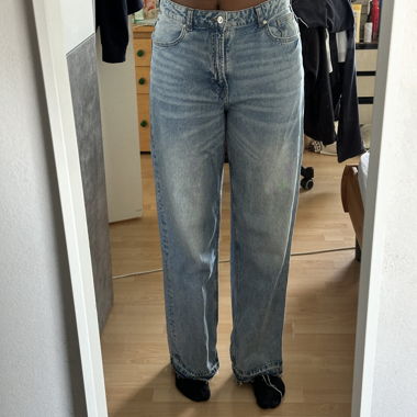 Jeans à jambe large en jean clair